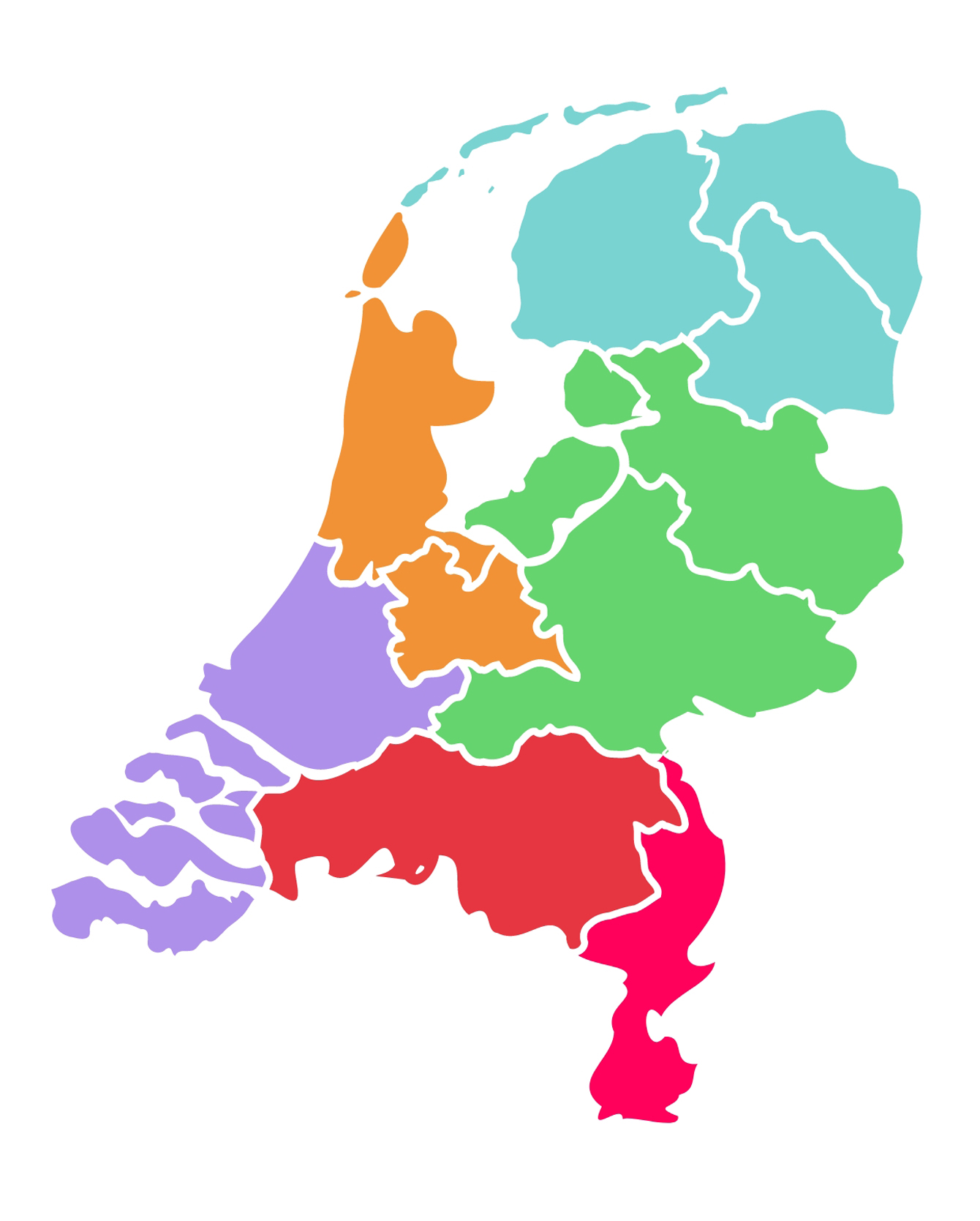 Nederland Kaart